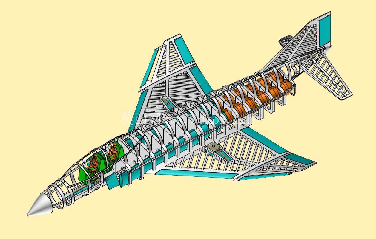 美国F-4E幻影战斗机实体拼装模型