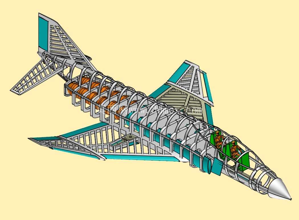 美国F-4E幻影战斗机实体拼装模型