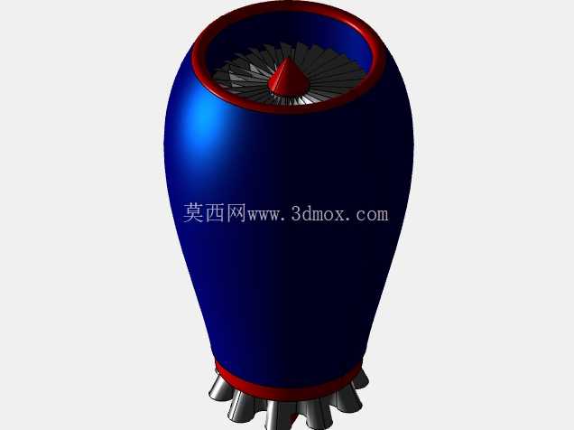 喷气发动机 CAD 装配 (Creo Parametric 11.0)