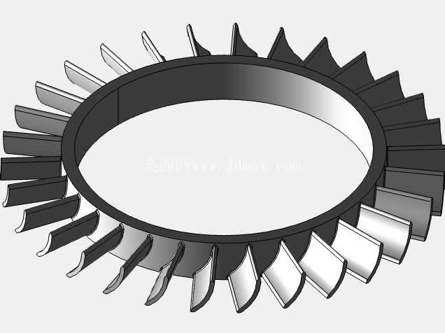 喷气发动机 CAD 装配 (Creo Parametric 11.0)
