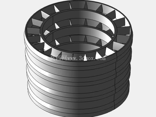 喷气发动机 CAD 装配 (Creo Parametric 11.0)