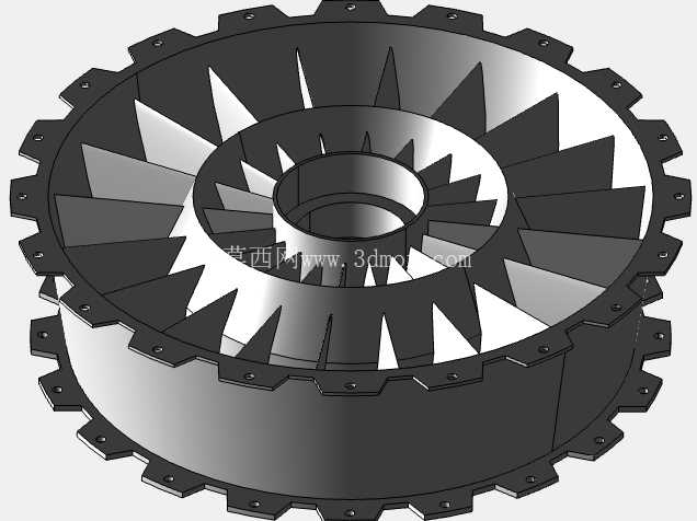 喷气发动机 CAD 装配 (Creo Parametric 11.0)
