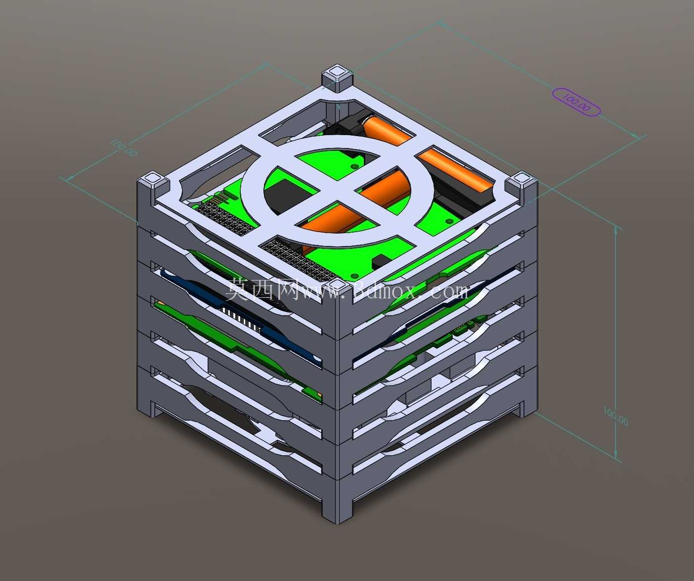 立方体卫星3D模型