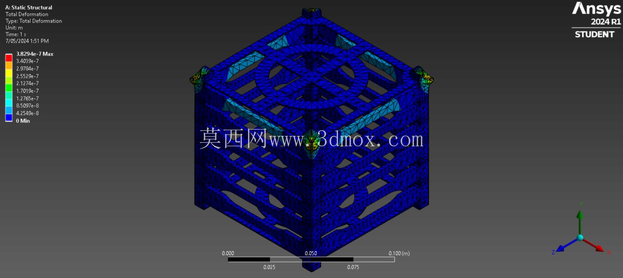 立方体卫星3D模型