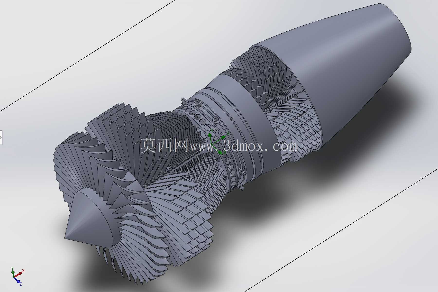 高涵道比涡扇发动机 - 完整 CAD 设计\u0026 CFD 分析(0.8 马赫巡航)