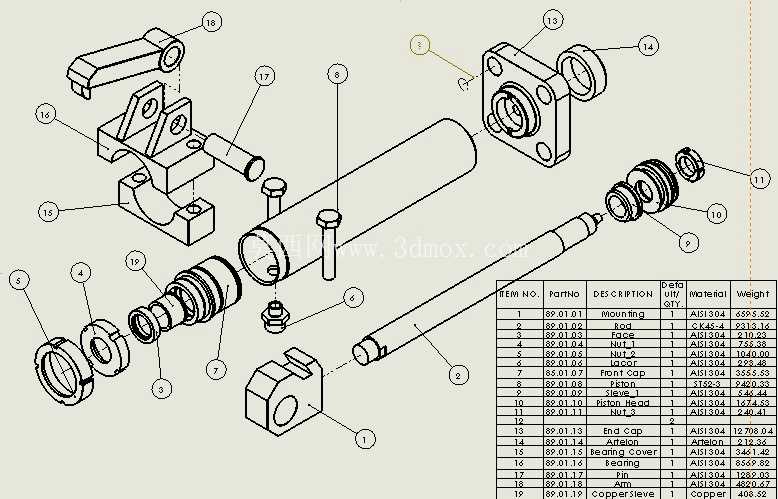 Һѹ�ף�ǰ�˶˴�����100x50x400mm