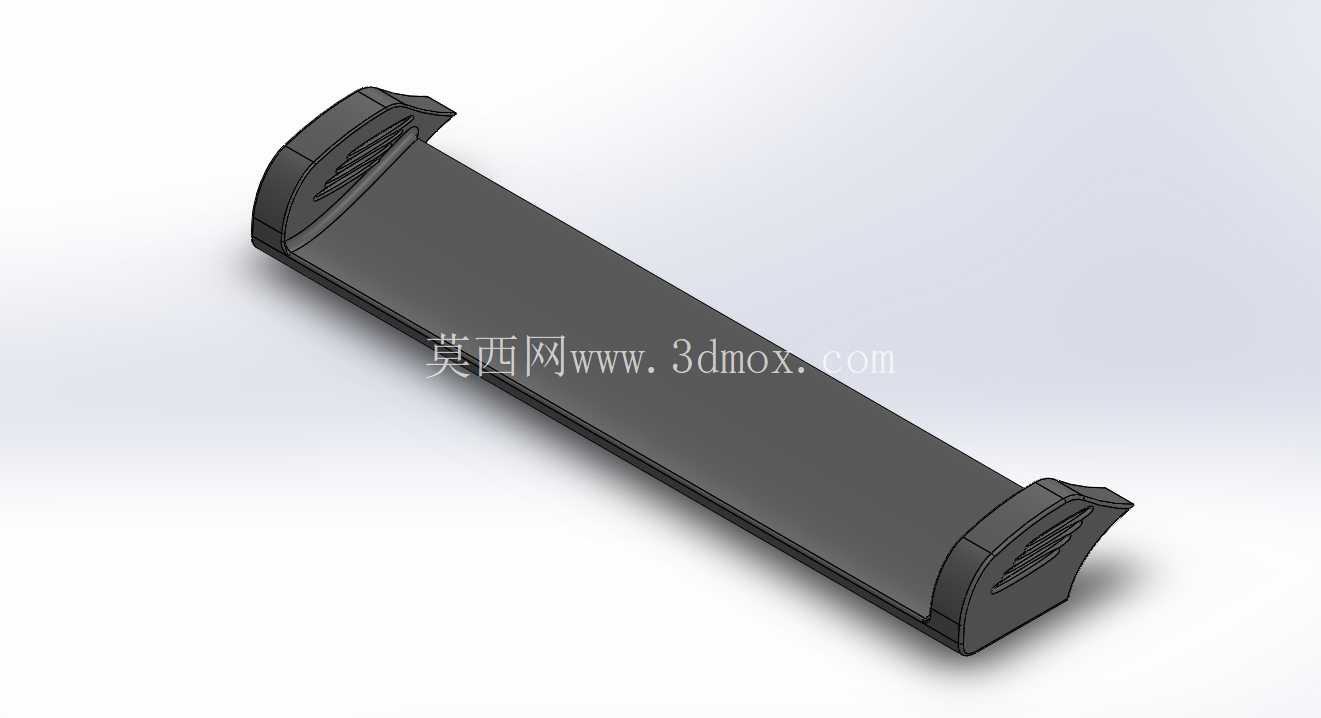 带百叶窗式端板的倒置翼型扰流板
