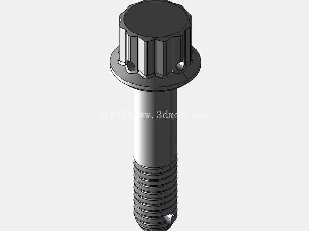 ISO 3185-040(系列表)航空航天螺栓 - 全精度 CAD 模型