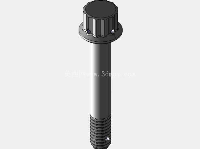 ISO 3185-040(系列表)航空航天螺栓 - 全精度 CAD 模型