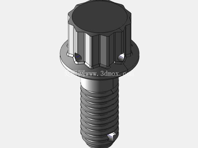 ISO 3185-040(系列表)航空航天螺栓 - 全精度 CAD 模型