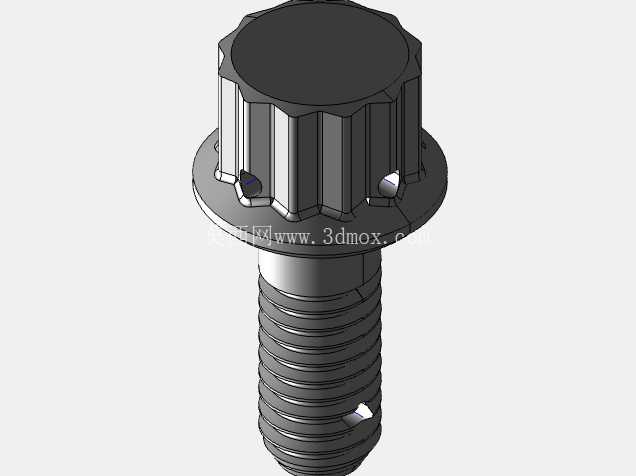 ISO 3185-040(系列表)航空航天螺栓 - 全精度 CAD 模型