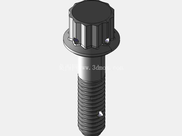 ISO 3185-040(系列表)航空航天螺栓 - 全精度 CAD 模型