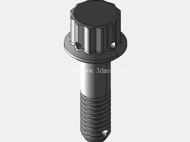 ISO 3185-040(系列表)航空航天螺栓 - 全精度 CAD 模型