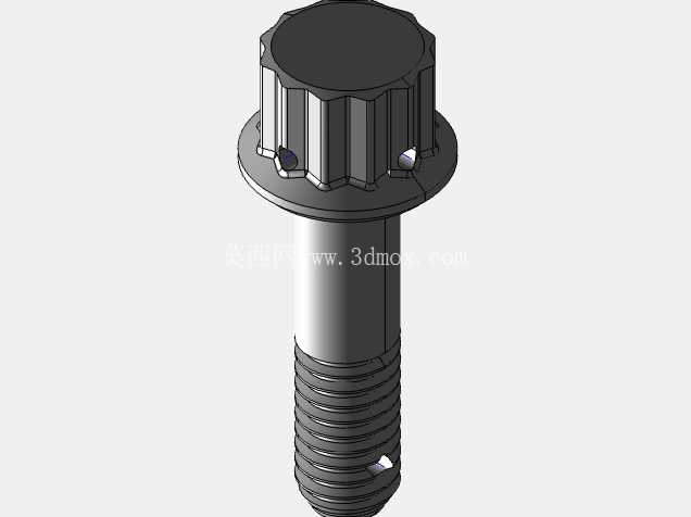 ISO 3185-040(系列表)航空航天螺栓 - 全精度 CAD 模型