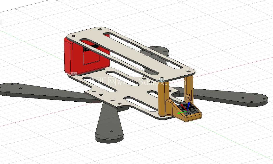 BN-220 FPV 无人机 GPS 支架 | Fusion 360 设计