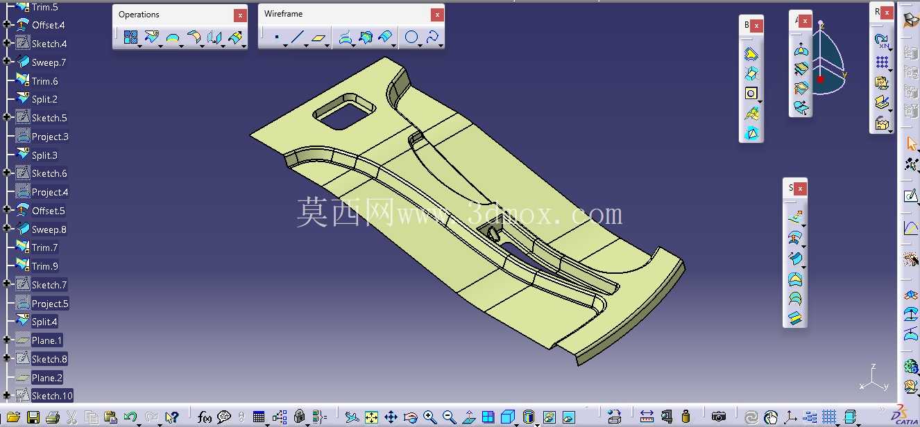 汽车门饰 - A 级表面模型