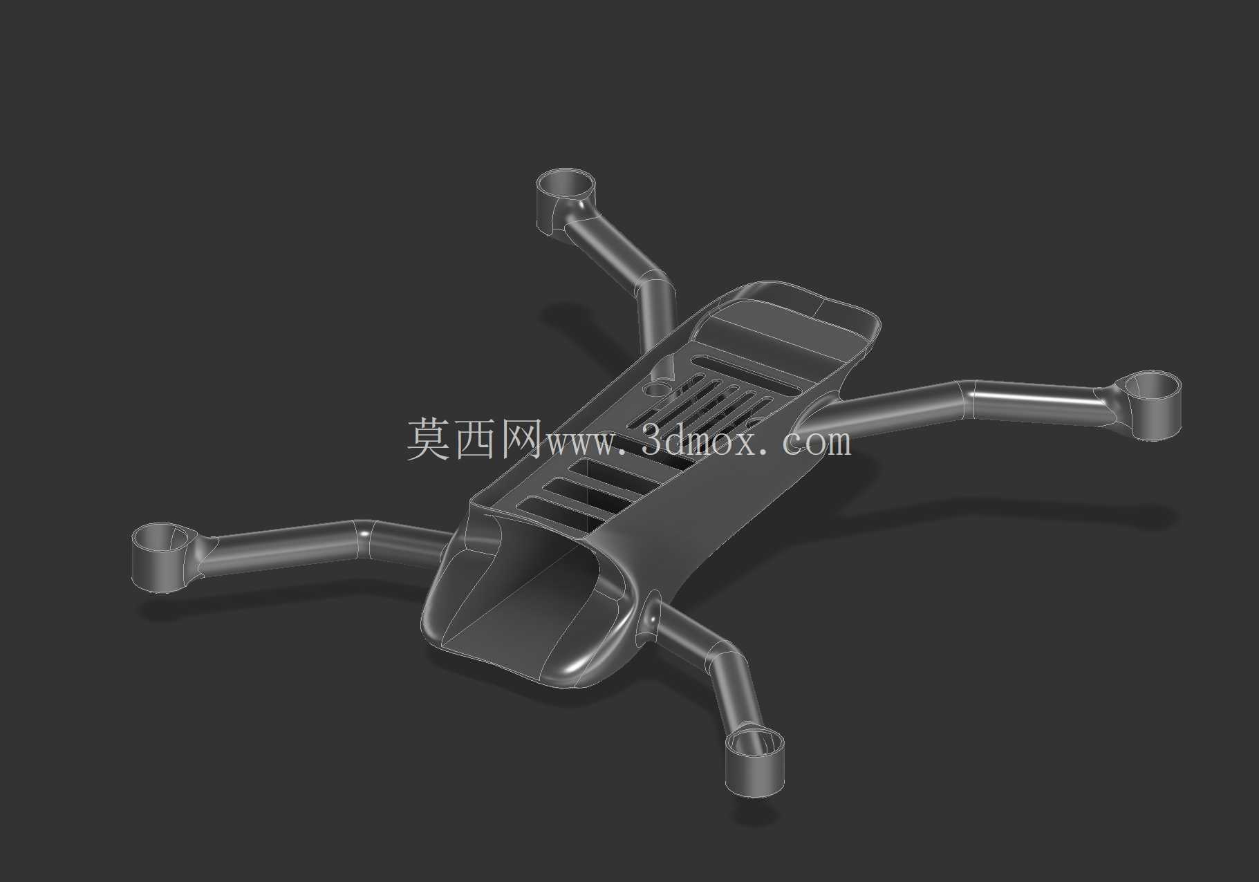空气动力学 9.5\" 四无人机框架 – 有机机身和 X-Config 臂