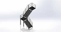 Escalera con Descanso