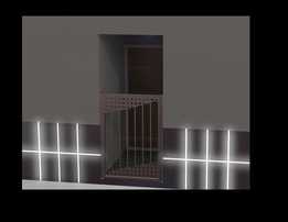 Puerta-door-portail de entrada con chapa Decorativa inox satinado