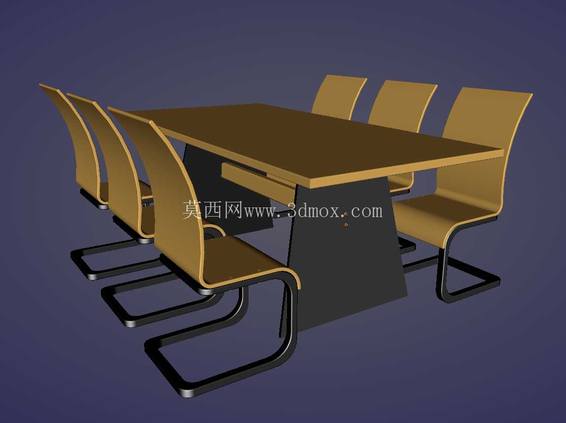 Stühlen 的现代会议中心 – 3D 模型 (2000×1000×750 mm)