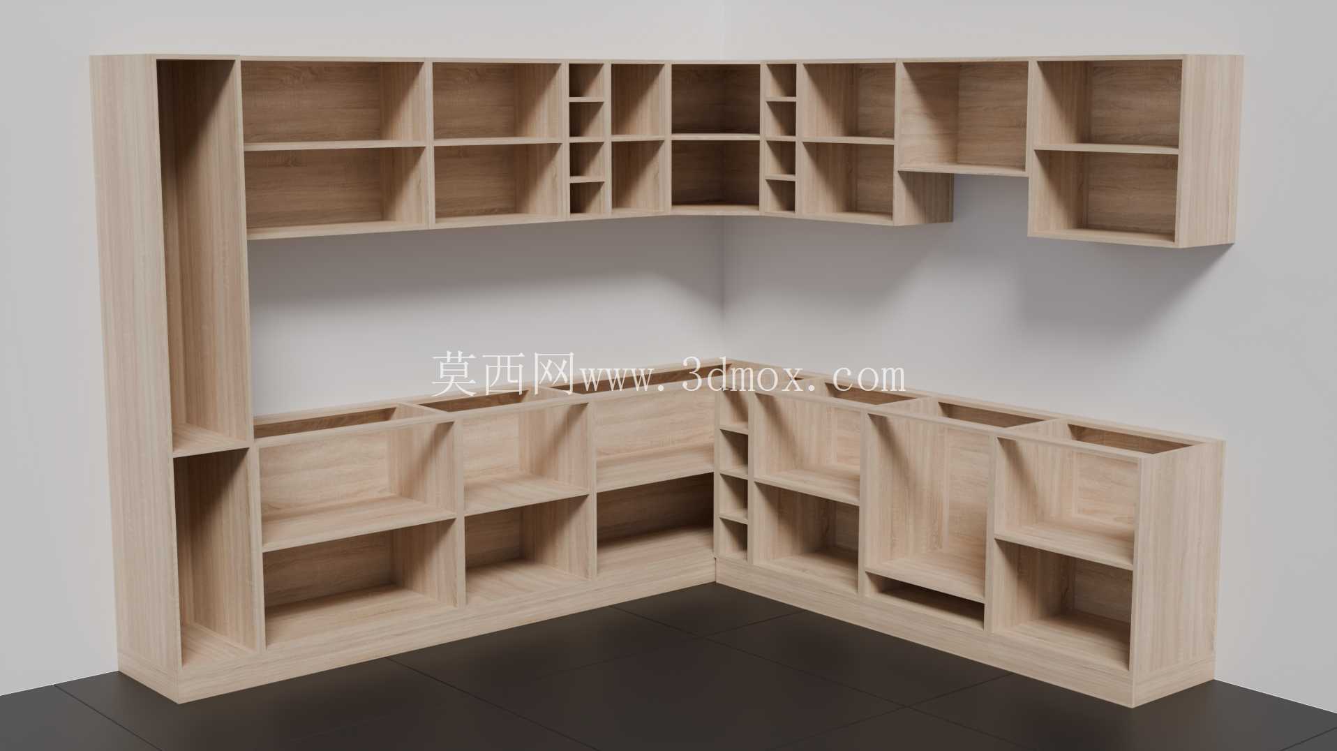 ??模块化转角厨房 - 3D模型