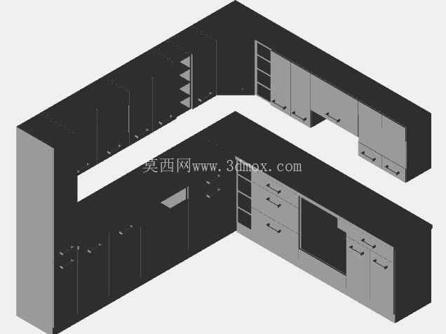 ??模块化转角厨房 - 3D模型