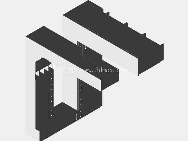 ??模块化转角厨房 - 3D模型