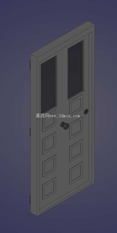 带玻璃嵌件的现代面板门(880mm x 2100mm)