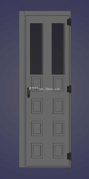 带玻璃嵌件的现代面板门(880mm x 2100mm)