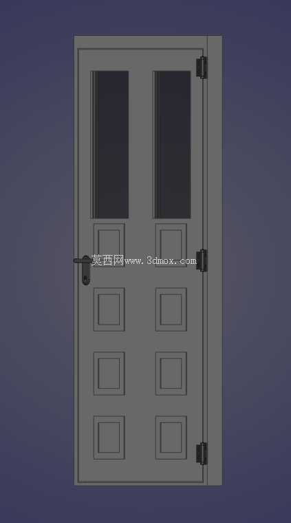 带玻璃嵌件的现代面板门(880mm x 2100mm)