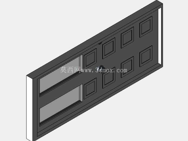 带玻璃嵌件的现代面板门(880mm x 2100mm)