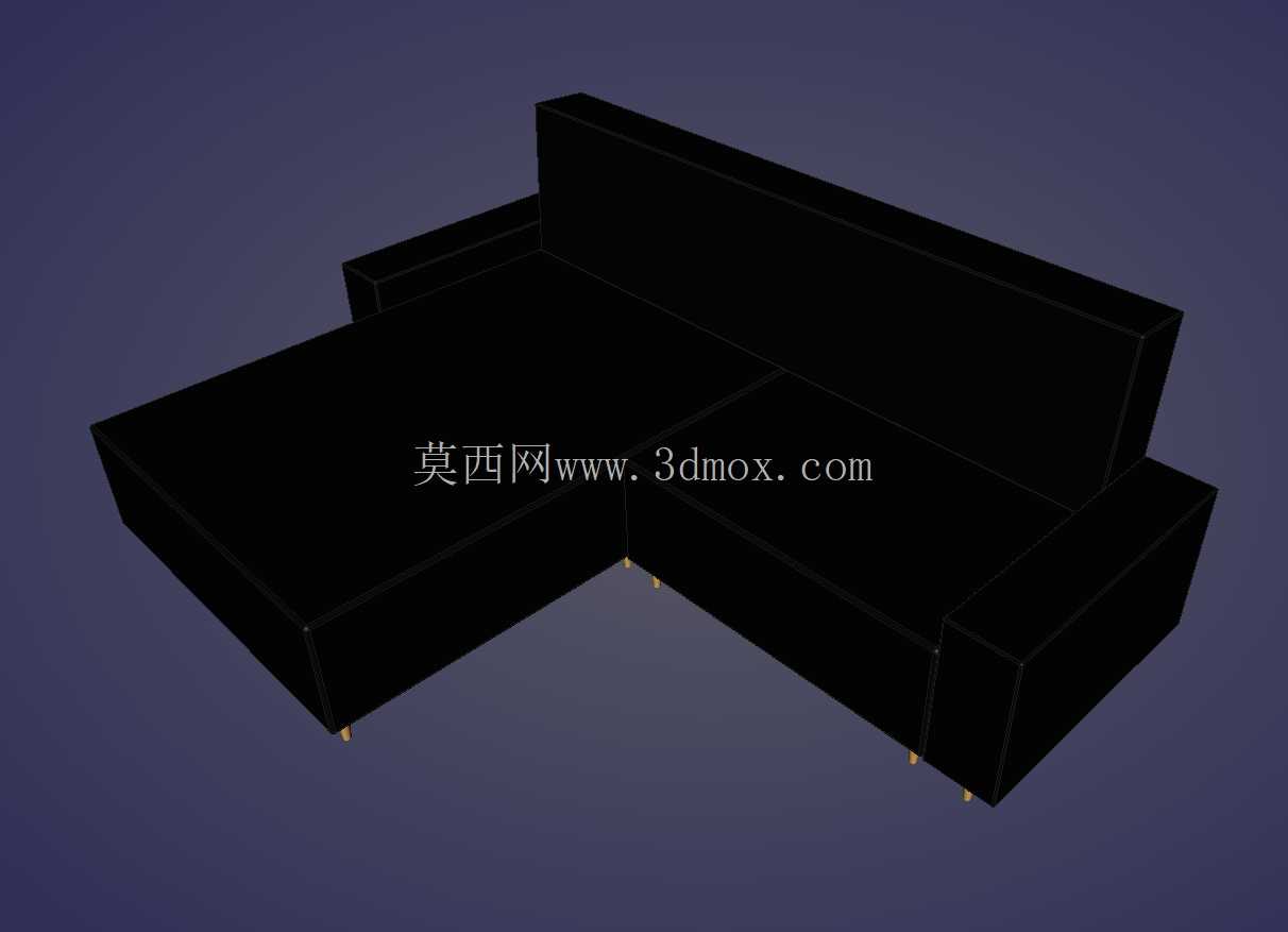 Modernes Ecksofa – 3D 模型(约 256 × 180 厘米)