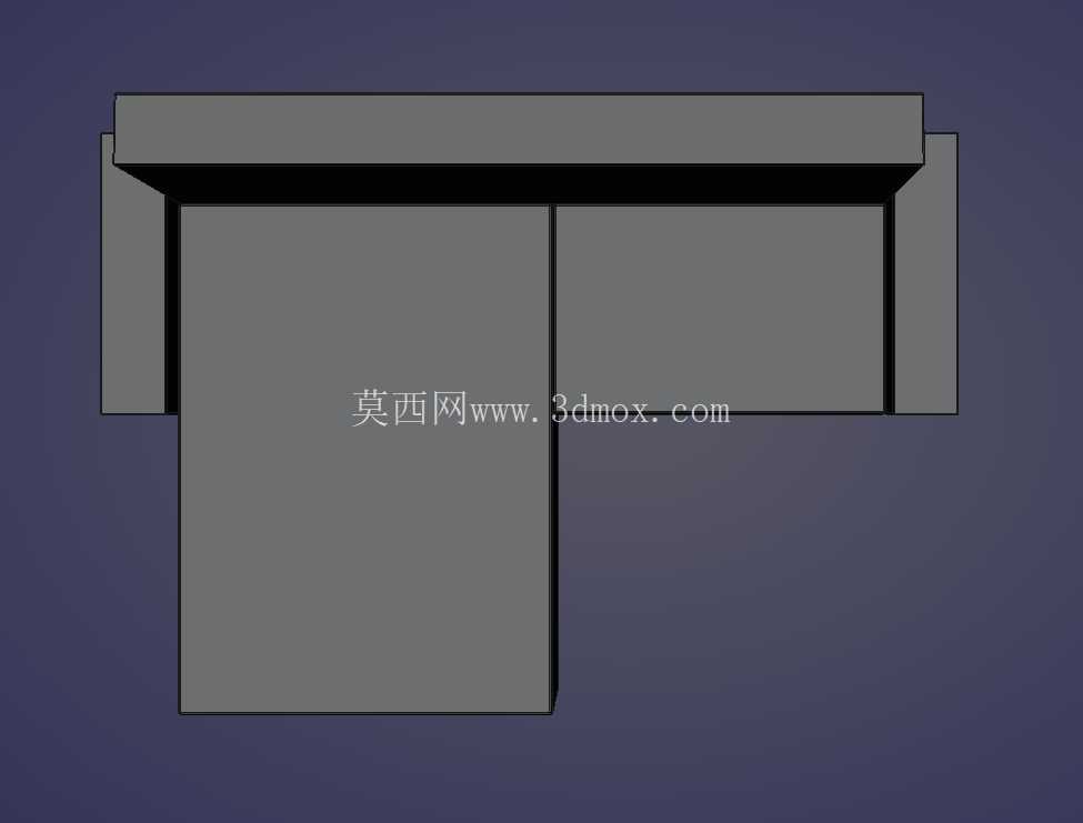 Modernes Ecksofa – 3D 模型(约 256 × 180 厘米)