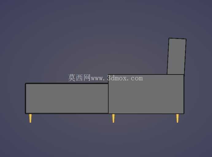 Modernes Ecksofa – 3D 模型(约 256 × 180 厘米)