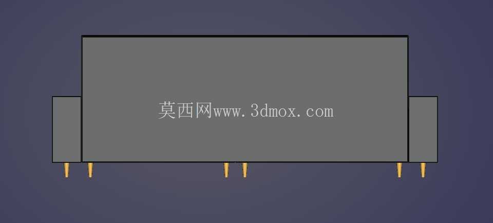 Modernes Ecksofa – 3D 模型(约 256 × 180 厘米)