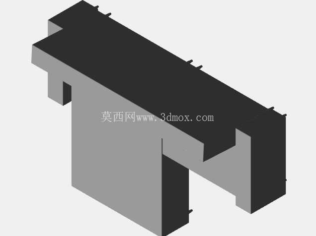 Modernes Ecksofa – 3D 模型(约 256 × 180 厘米)