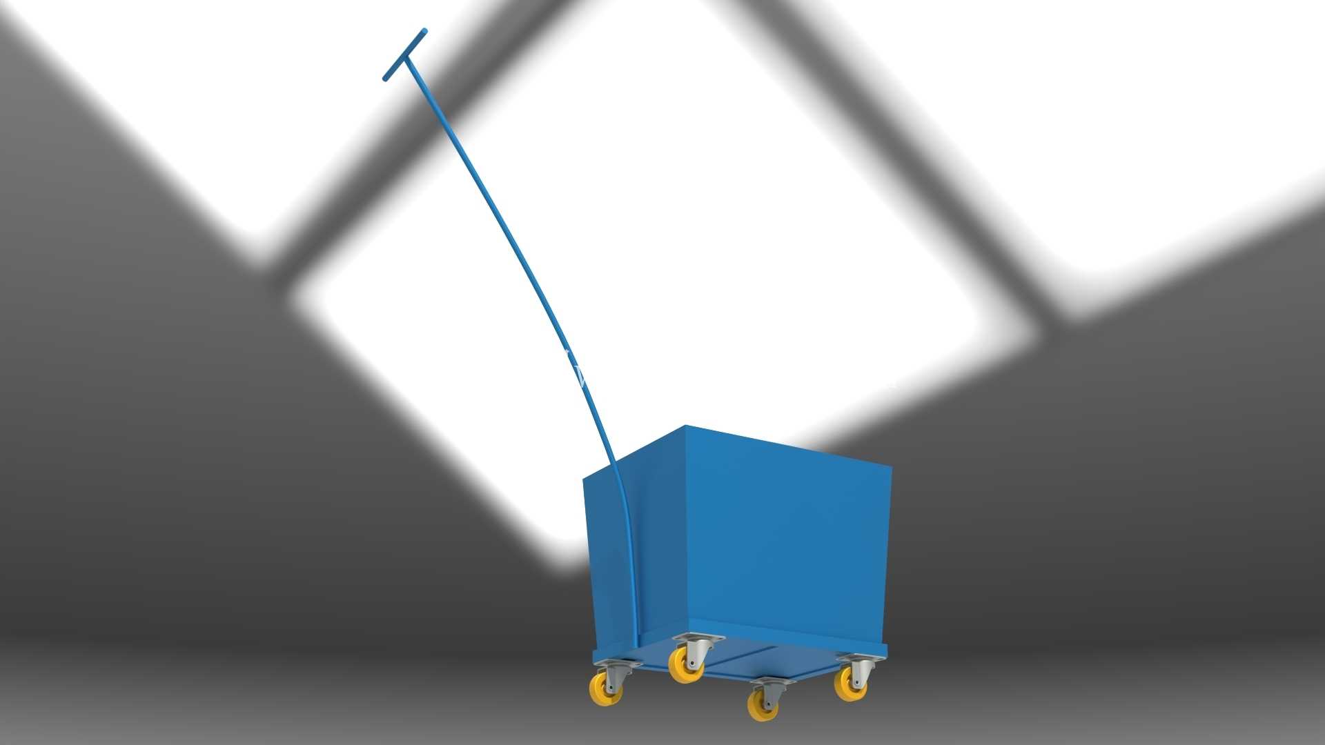carrinho para lixeira 3D - Ϭţ