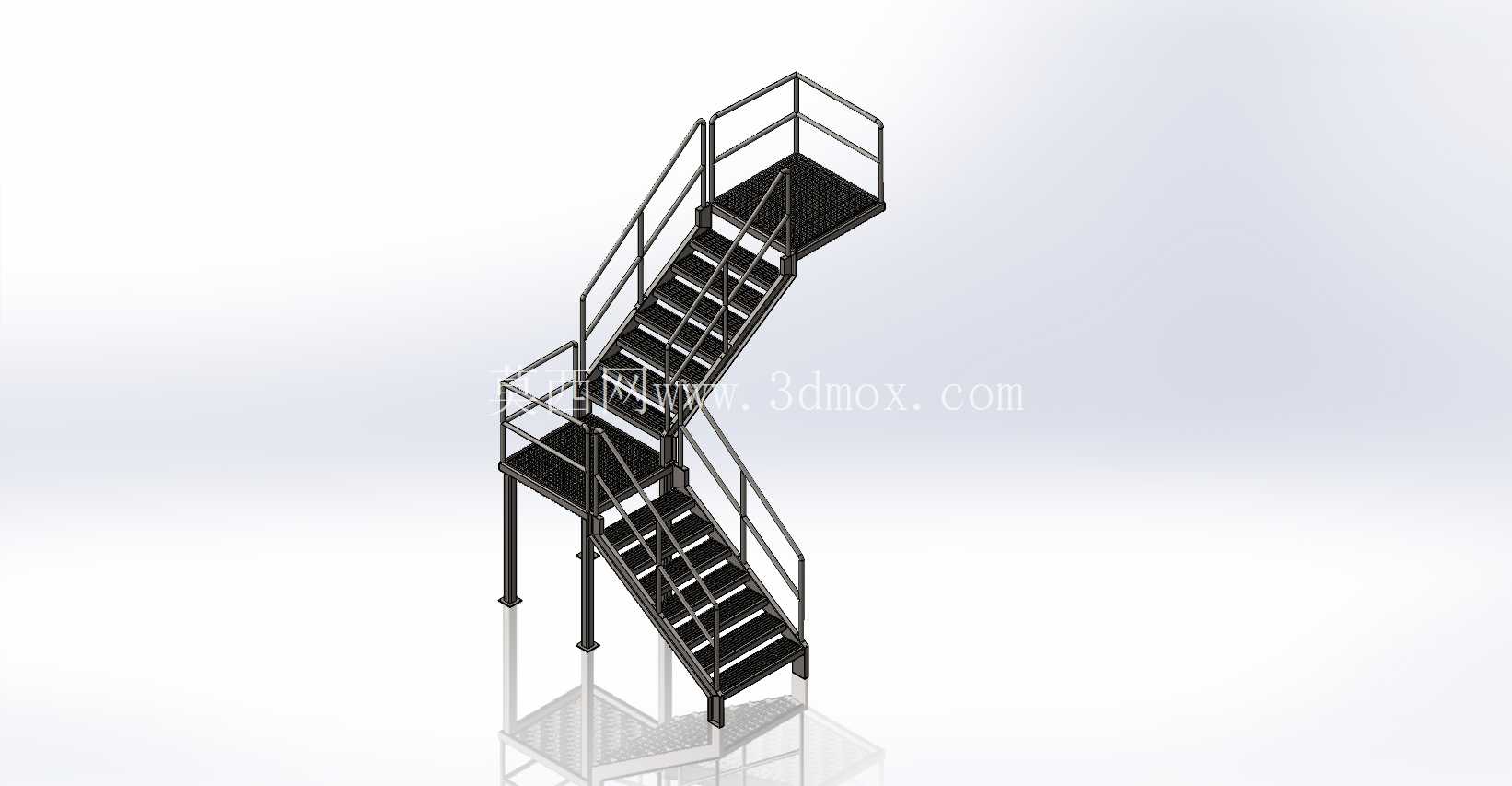 Escalera con Descanso
