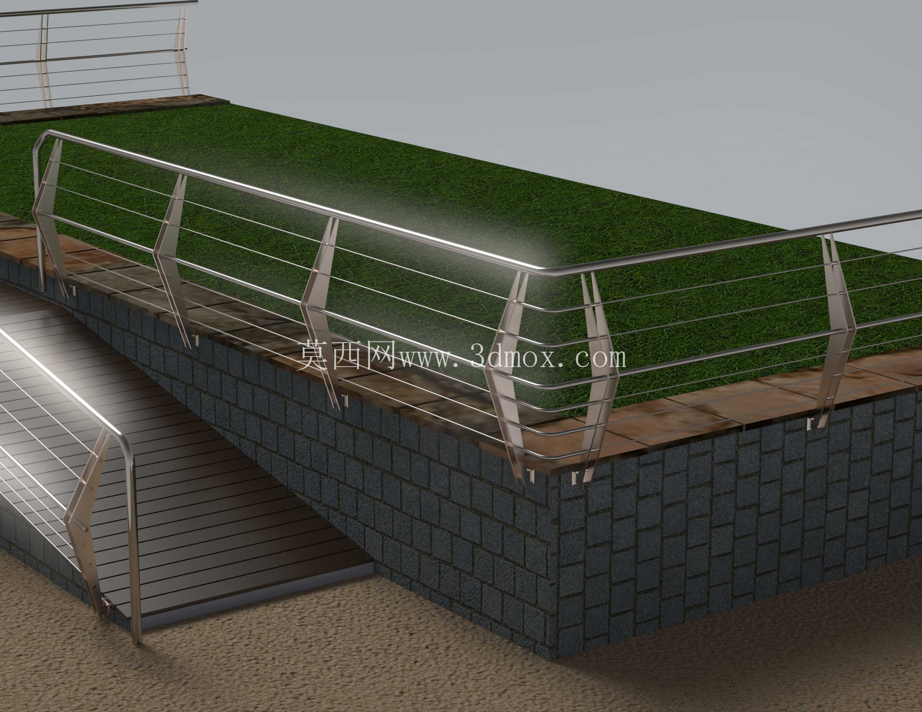 Baranda-stair-garde corps- de dise?o acceso piscina inox con 电缆