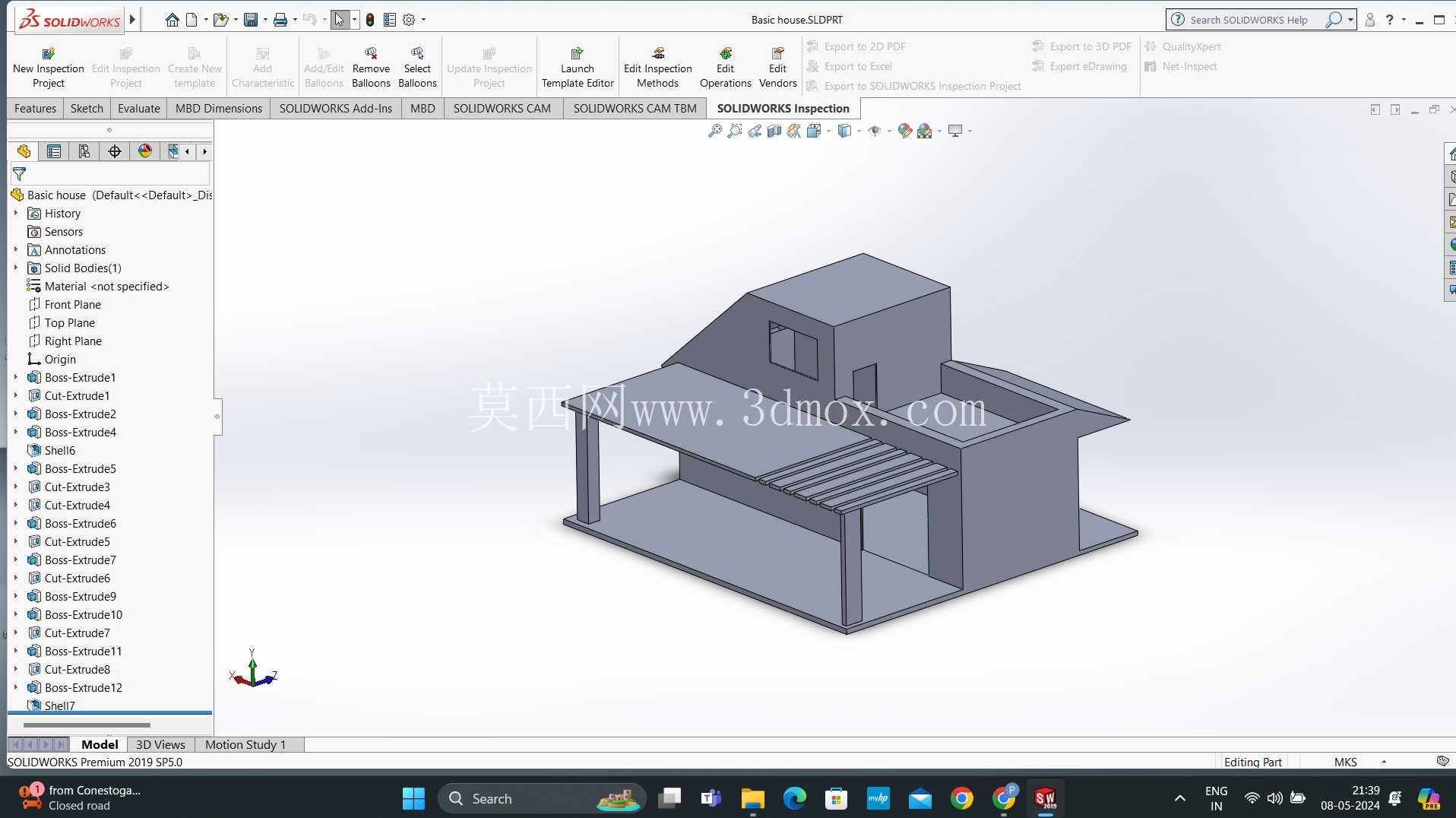 基本房屋设计 SOLIDWORKS Premium 2019