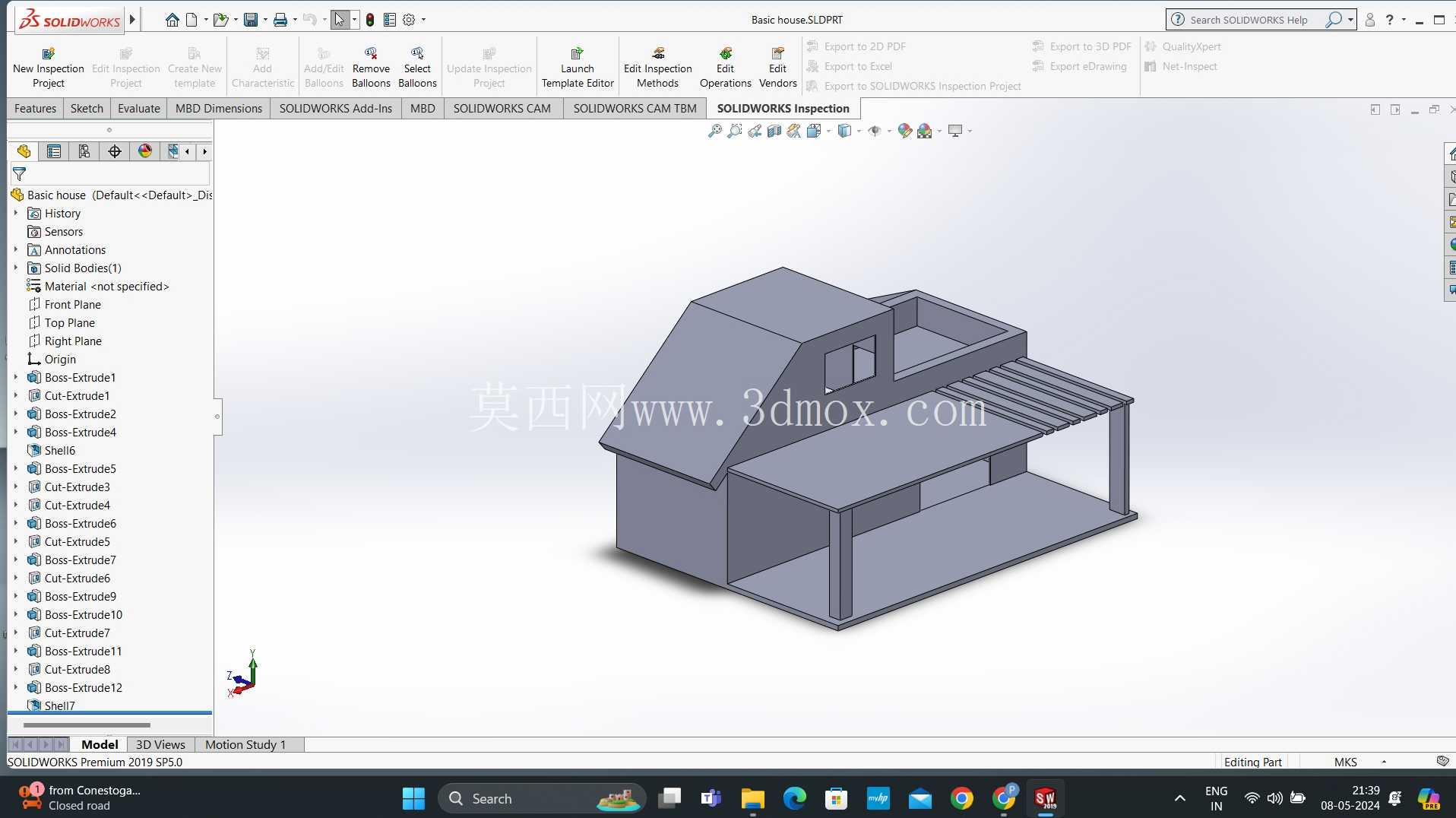 基本房屋设计 SOLIDWORKS Premium 2019