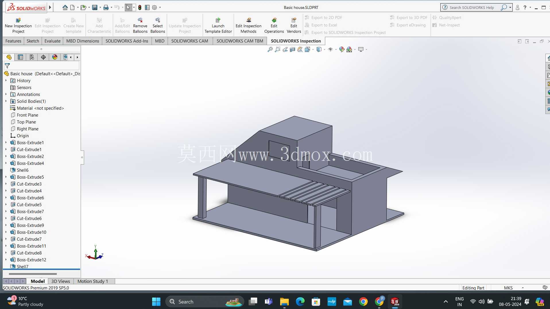 基本房屋设计 SOLIDWORKS Premium 2019