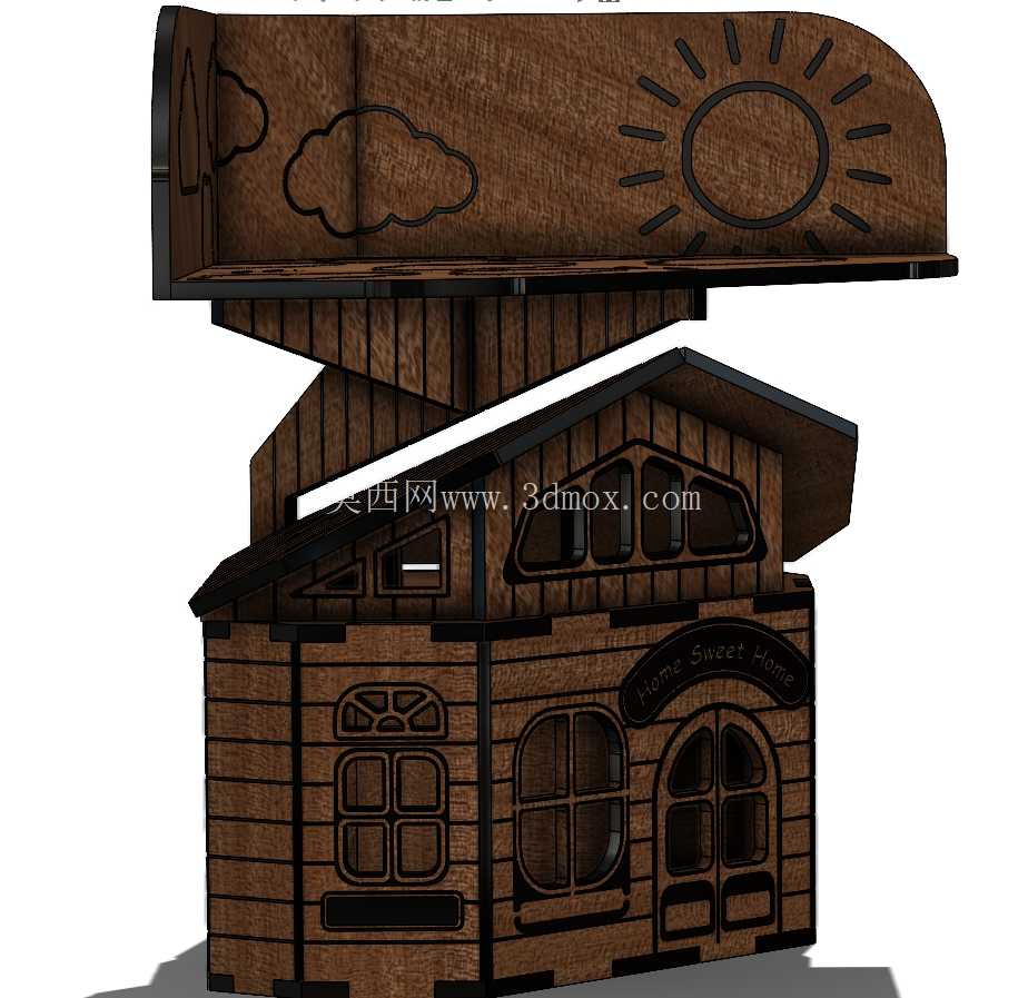 激光切割办公桌架时尚且实用的 3D