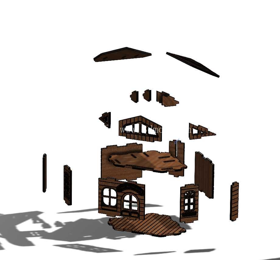 激光切割办公桌架时尚且实用的 3D