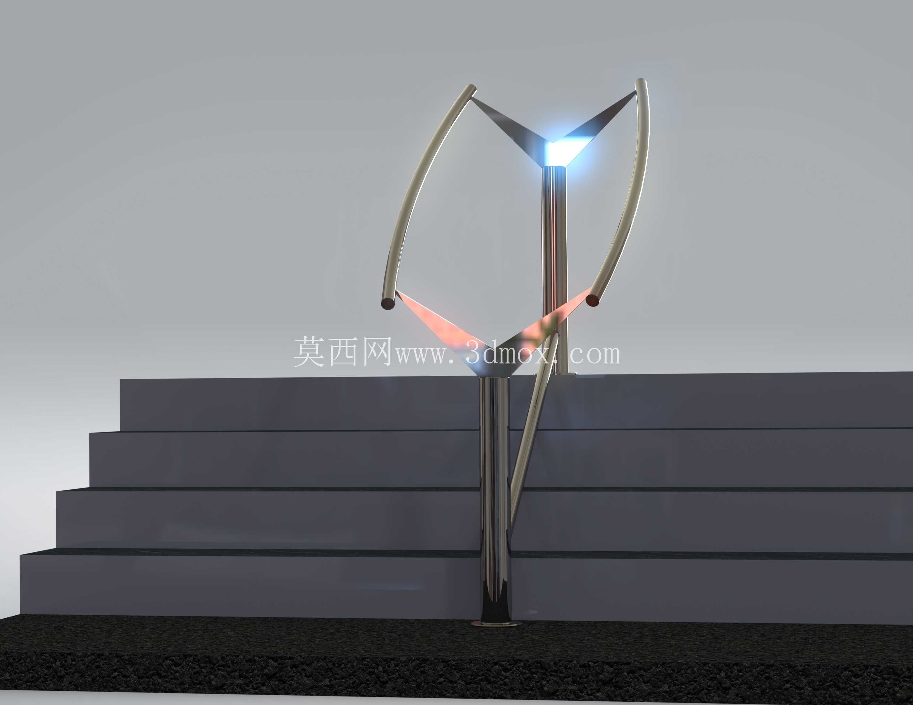 Baranda-stair-garde corps- de acceso inox con doble pasamano