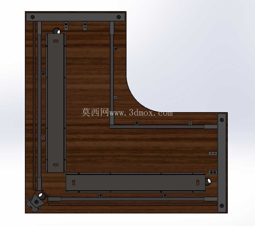 Mesa em L – Estilo Plataforma com Tampo Flutuante // L 形办公桌 – 浮动顶部平台风格