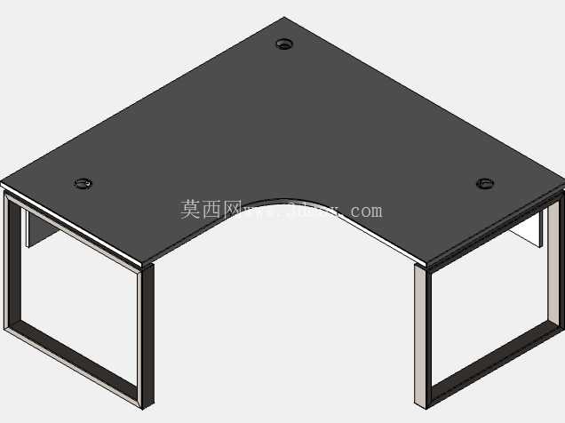 Mesa em L – Estilo Plataforma com Tampo Flutuante // L 形办公桌 – 浮动顶部平台风格