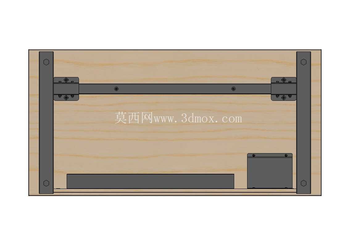 Mesa Reta Simples – Estilo Plataforma com Estrutura Metálica // 直桌 – 带金属框架的平台风格