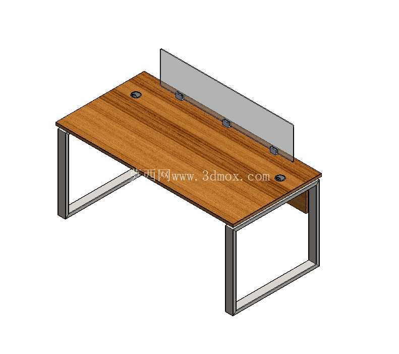Mesa Reta – Estilo Plataforma com Divisória em Acrílico // 直桌 – 带亚克力分隔板的平台风格