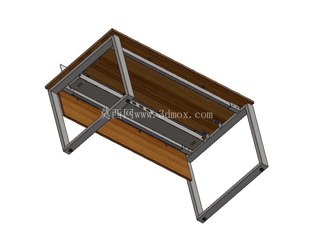 Mesa Reta – Estilo Plataforma com Divisória em Acrílico // 直桌 – 带亚克力分隔板的平台风格